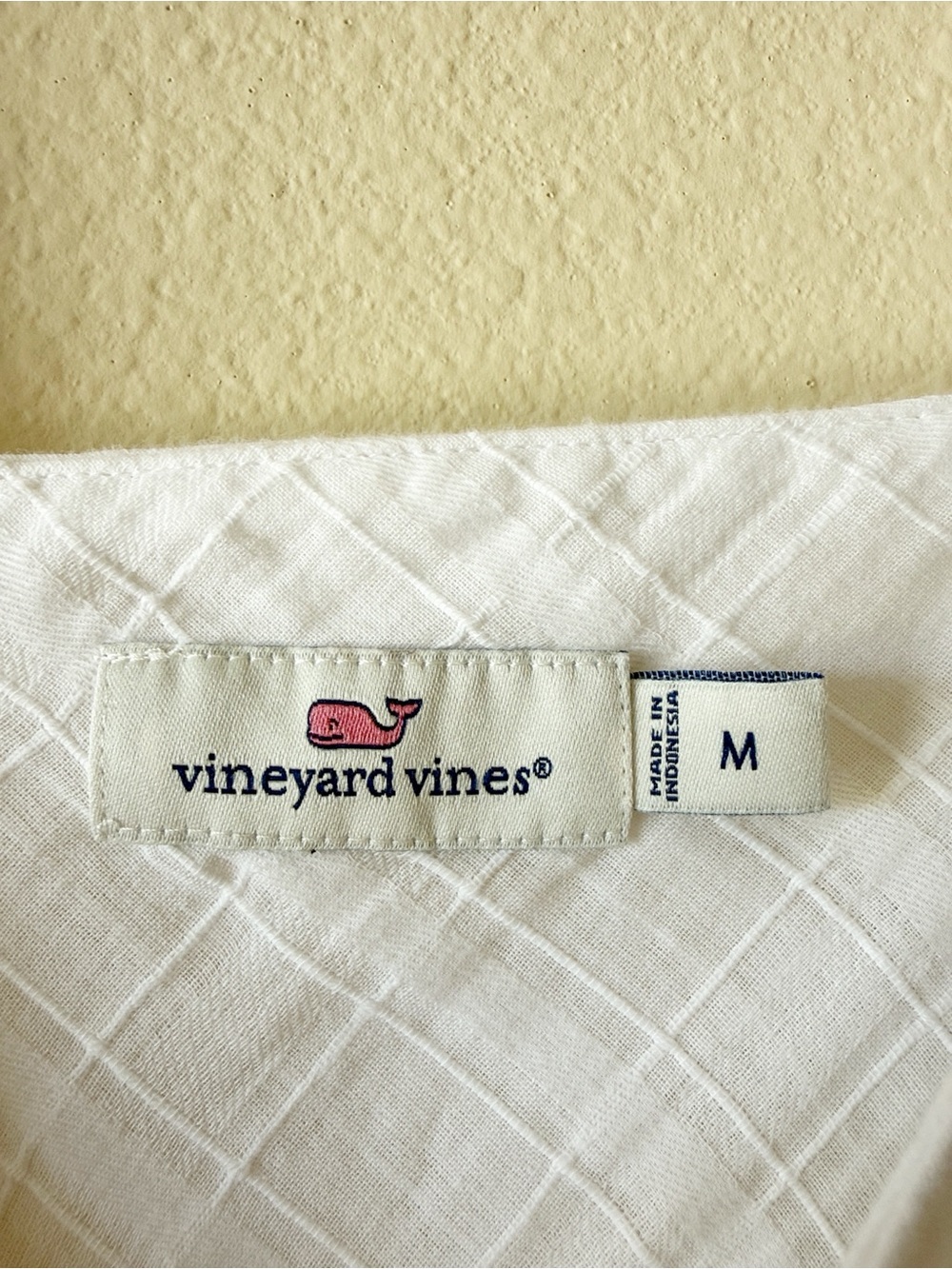 Vineyard Vines White 100% Cotton Ruffle Sleeve Babydoll Mini Dress Size Medium - Picture 11 of 12